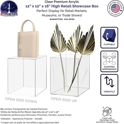 12" x 12" x 16" Clear Acrylic Display Box - Image 3