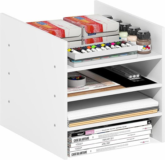 Furinno Cubicle Cube Insert, 3-Shelf Cube Organizer, 3-Tier Shelf Accessory by Furinno-FitsYourSpaceFitsYourBudget