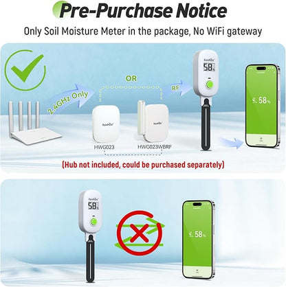 RAINPOINT Smart Digital Wireless Plant Moisture Meter Houseplant Indoor - Image 5