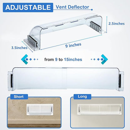Air Vent Deflectors Adjustable Magnetic Heat and Vent Cover, 4 Pack… - Image 2