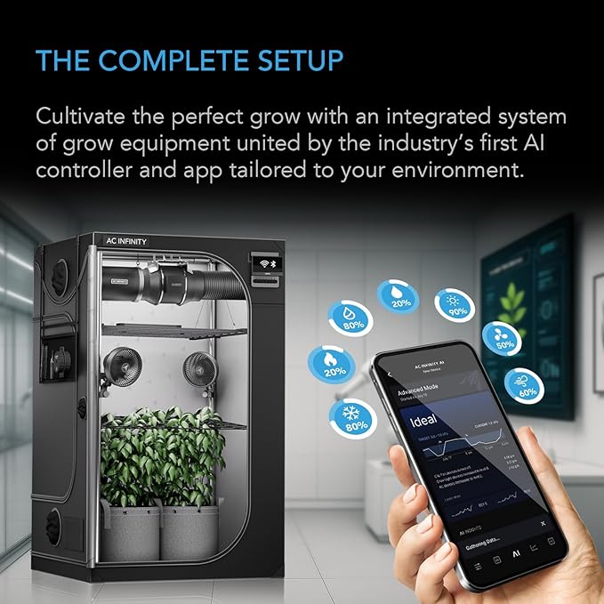 AC Infinity AI Grow System PRO 4x4, 4-Plant Kit w/WiFi App, Includes Dynamic - Image 2