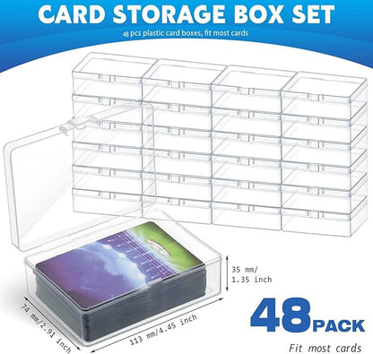 Vicenpal 48 Pcs Playing Card Boxes Clear Plastic Deck Cases Trading Card - Image 2
