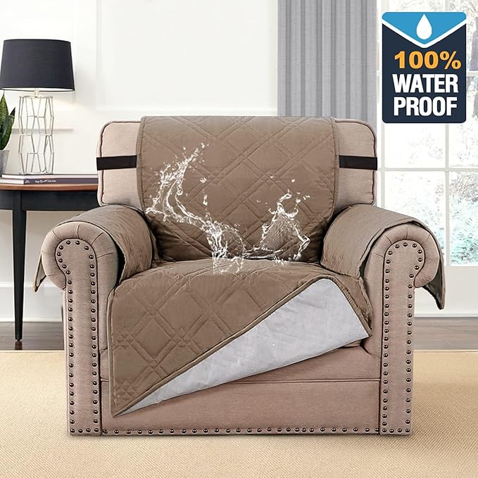 H.VERSAILTEX 100% Waterproof Sofa Slipcover Washable Armchair Cover Non-Slip - Image 2