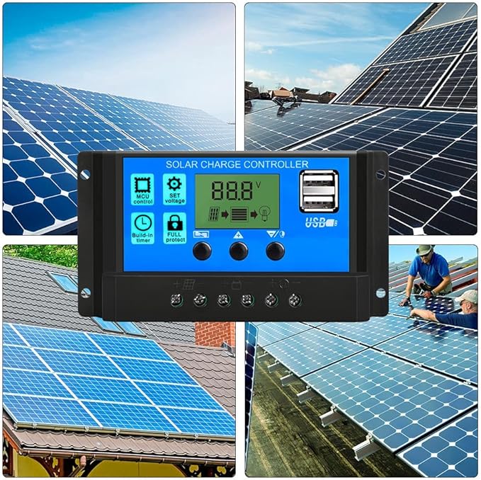 PWM Solar Charge Controller 30A Solar Panel Controller 12V/24V Auto Adjustable - Image 7