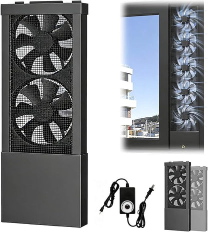 Vertical Window Exhaust Fan for Sliding Windows-Easy Tool-Free Installation by Unknown