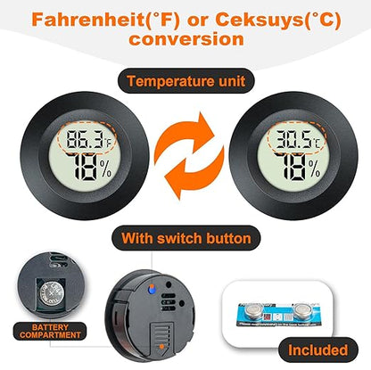 2 Pack Hygrometer Thermometer Mini Digital LCD Monitor Indoor/Outdoor Humidity - Image 4