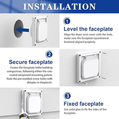 Dryer Vent Cover Outside 4 inch, Magnetic Door Design, Durable Airflow Vent - Image 5