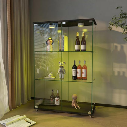 Yoluckea 3-Tier Glass Display Cabinet - Image 7