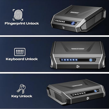 Gun Safe with LCD Display, ≤0.1s Quick Access Handgun Safe - Image 3