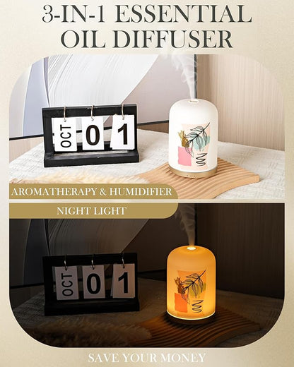 Essential Oil Diffuser with Handmade Ceramic Cover, 110ML Aromatherapy Diffuser - Image 3