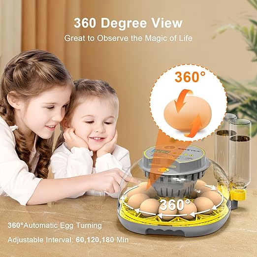 Incubator for Hatching Eggs-12 Egg Capacity, 2026 Newly Upraded Automatic Egg - Image 4