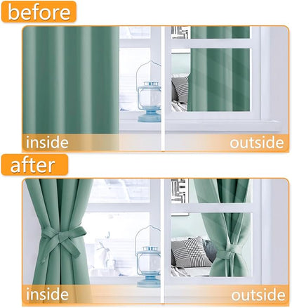 Hiasan Room Darkening Curtains for Bedroom, Noise Reducing, Energy Saving - Image 4