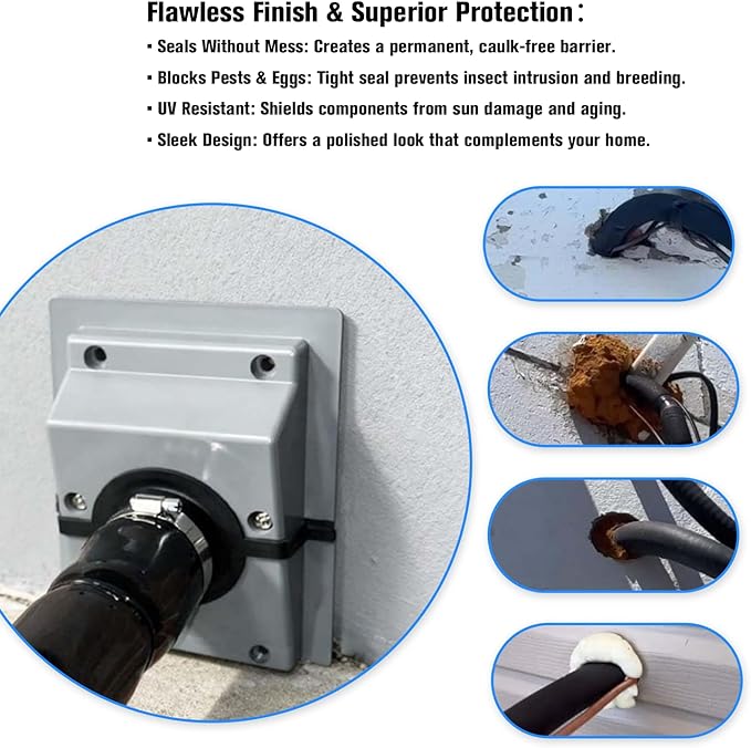 HVAC Wall Penetration & Line-Set Cover Kit, Wall Sleeve - Image 6