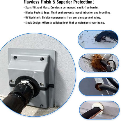 HVAC Wall Penetration & Line-Set Cover Kit, Wall Sleeve - Image 6
