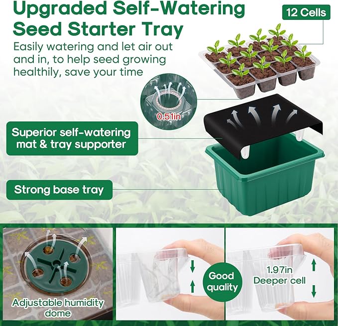 BlumWay Self-Watering Seed Starter Tray Kit - Image 3