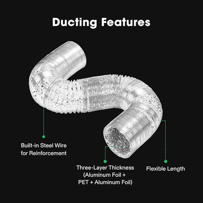 VIVOSUN Smart Air Filtration S8 Kit 8", AeroZesh S8 Inline Duct Fan - Image 7