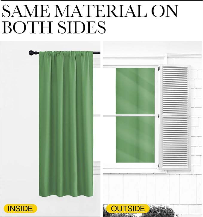 NICETOWN RV Bunk Curtains, Froest Green, 2 Panels, W42 x L30 -Inch, Kitchen - Image 5