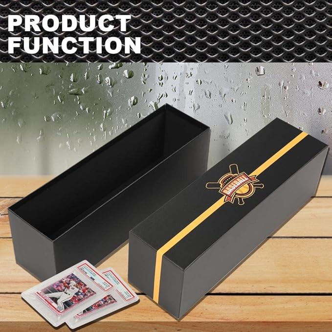 G-PLUS Graded Cards Holder Container Graded Card Storage Box Holds 50-55 Black - Image 5