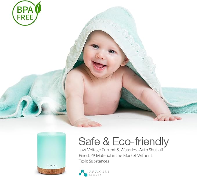 ASAKUKI 300ML Essential Oil Diffuser, Quiet 5-in-1 Premium Humidifier, - Image 4