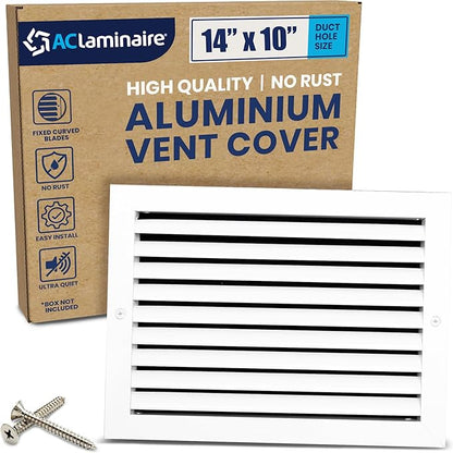 14x10 Inch Air Return Vent Cover Decorative – Premium Aluminum AC Vent Cover by LAMINAIRE
