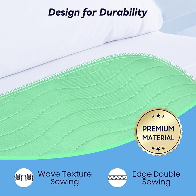 4 Pack 36” x 36” Extra Heavy Absorbency Washable Underpads, Waterproof Quick - Image 5