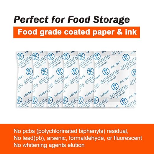 1 Gram 200 Packets Fonday Food Grade Silica Gel Desiccants Packs Moisture - Image 5