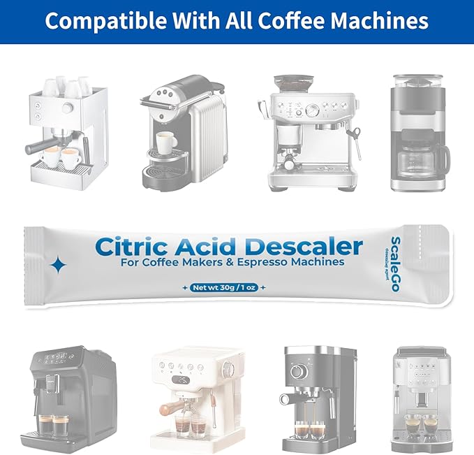 Coffee Machine Cleaner & Descaler | Citric Acid Descaling Powder | Pre-measured - Image 8