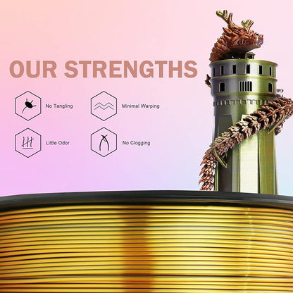 ERYONE Silk Tri Color PLA Filament 3D Printer 1.75mm +/- 0.03mm - Image 3
