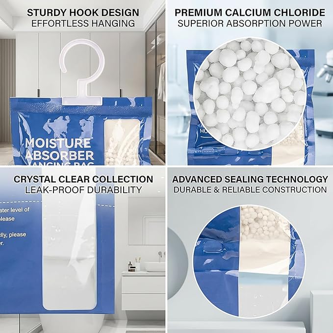 Dehumidifier Bags Hanging Moisture Absorbers – 4 Packs Dehumidifiers - Image 4