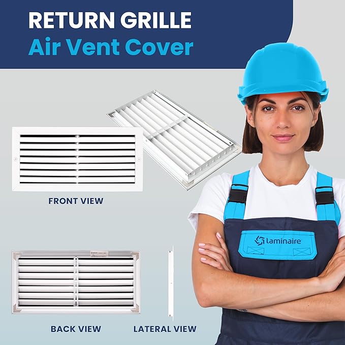 18x8 Inch Air Return Vent Cover Decorative – Premium Aluminum AC Vent Cover - Image 2