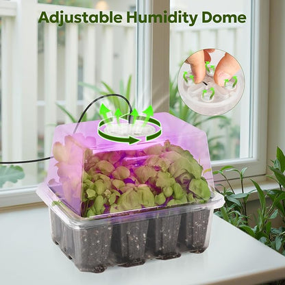 MIXC Seed Starter Kit with Grow Light, Elevated Seedling Tray Kit with - Image 5