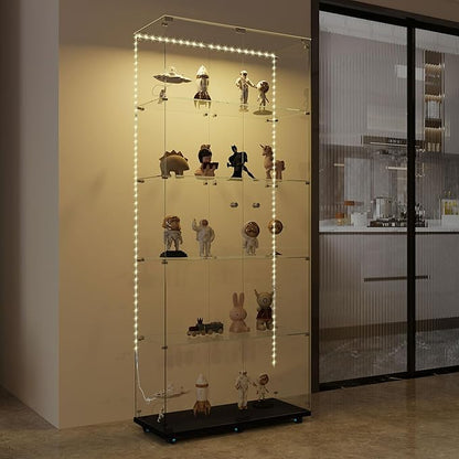 Yoluckea 5-Tier Glass Display Cabinet by Yoluckea