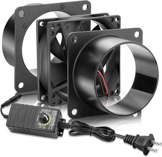 80mm x 25mm 3 Inch Duct Household Ventilation 12V Exhaust Fan by CoolingFan