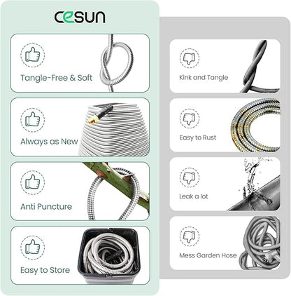 Cesun Metal Garden, Short Connector, Water Lead-in Hose Extension, Extremely - Image 6