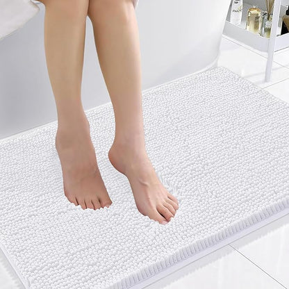 Smiry Luxury Chenille Bathroom Rugs 36x24, Extra Soft and Absorbent Shaggy Bath by Smiry