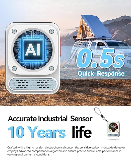 3-in-1 Carbon Monoxide Detector, 0-1000ppm CO Meter - Image 5