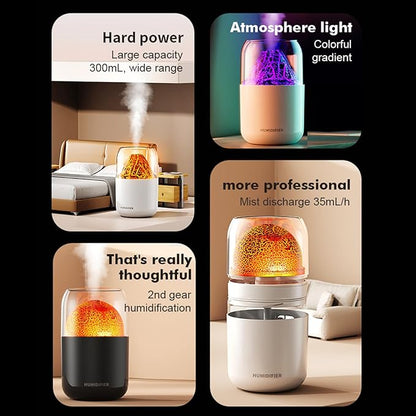 Portable Mini Humidifier, 300ml Small Cool Mist Humidifier, USB Personal - Image 3