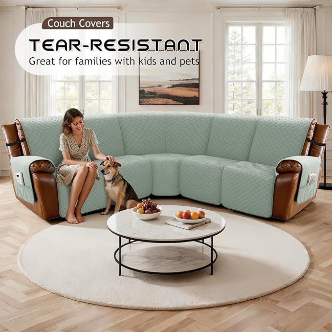 Arfntevss Waterproof Recliner Sectional Couch Covers - Image 7