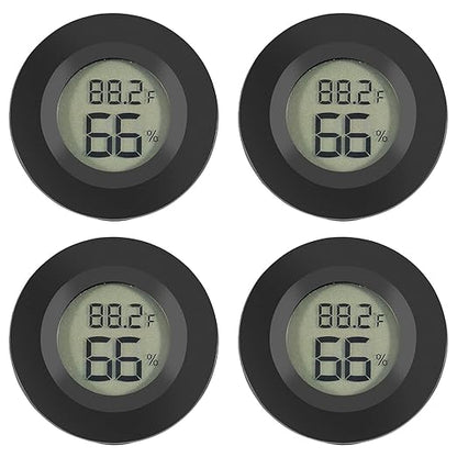 4pcs Mini Hygrometer Thermometer Digital LCD Monitor Indoor/Outdoor Humidity by ACEIRMC