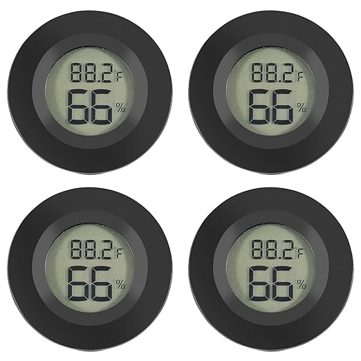 4pcs Mini Hygrometer Thermometer Digital LCD Monitor Indoor/Outdoor Humidity by ACEIRMC