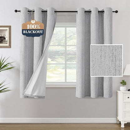H.VERSAILTEX Chenille Linen Blackout Curtains by HVERSAILTEX