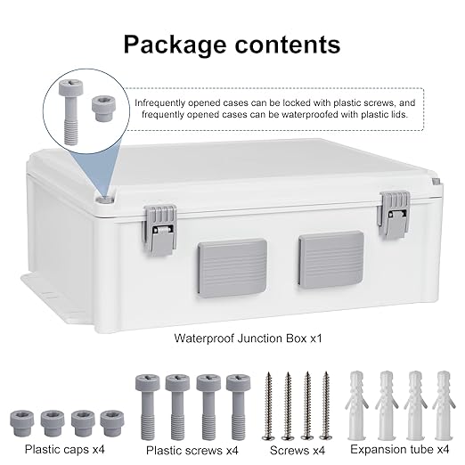 Outdoor Electrical Junction Box, ABS Water Resistant Enclosure - Image 6