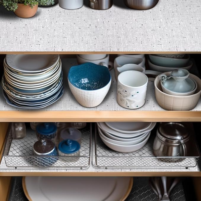 12inx60in Gray Shelf Liner for Kitchen Cabinets Non Adhesive Kitchen Drawer - Image 2