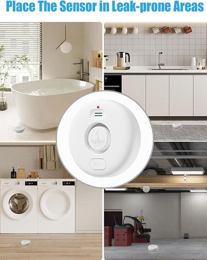 5 Pack Water Leak Alarm Detector, 120dB Loud Alert Water Sensor, IP66 Waterproof - Image 4