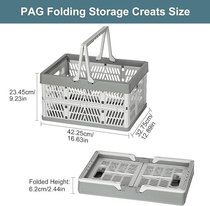 Heavy Duty Plastic Milk Crates for Storage, Collapsible Shopping Basket - Image 7