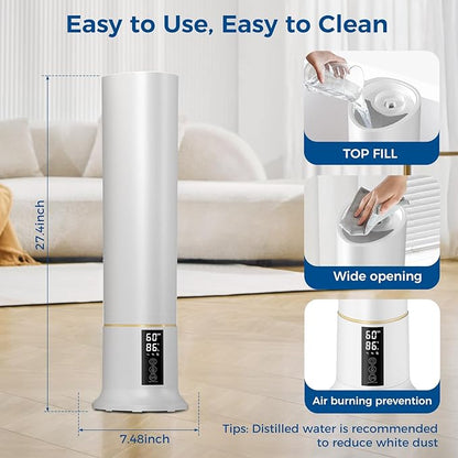 Humidifier Large Room, 2.4Gal Cool Mist Humidifiers - Image 7