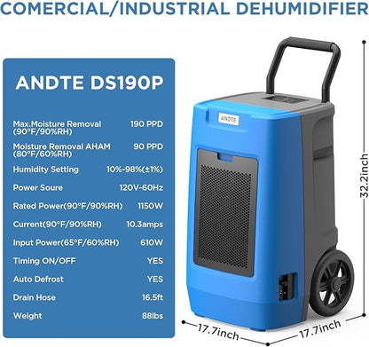 Andte 190 Pints Commercial Dehumidifier - Image 4