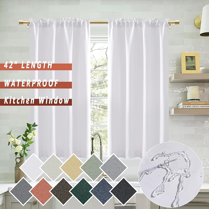 PANELSBURG White Short Curtain Panels - Image 3