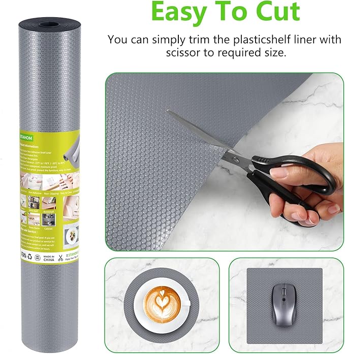 Shelf Liners for Kitchen Cabinets Refrigerator Liners Waterproof & Oil-Proof - Image 4