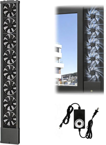 Vertical Window Exhaust Fan for Sliding Windows-Easy Tool-Free Installation by Unknown